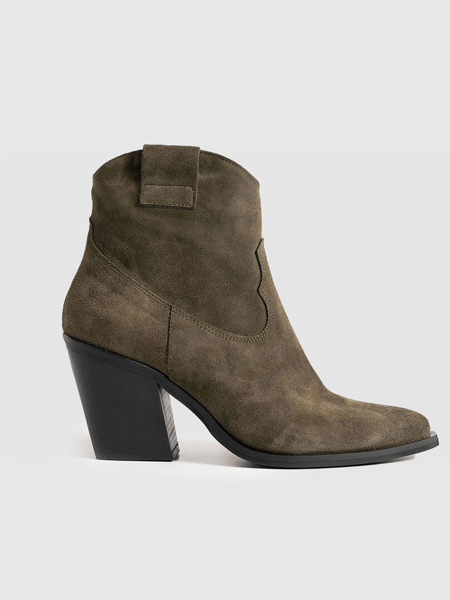 Dallas Mid Boot Khaki - Women's Leather Boots | Saint + Sofia® US