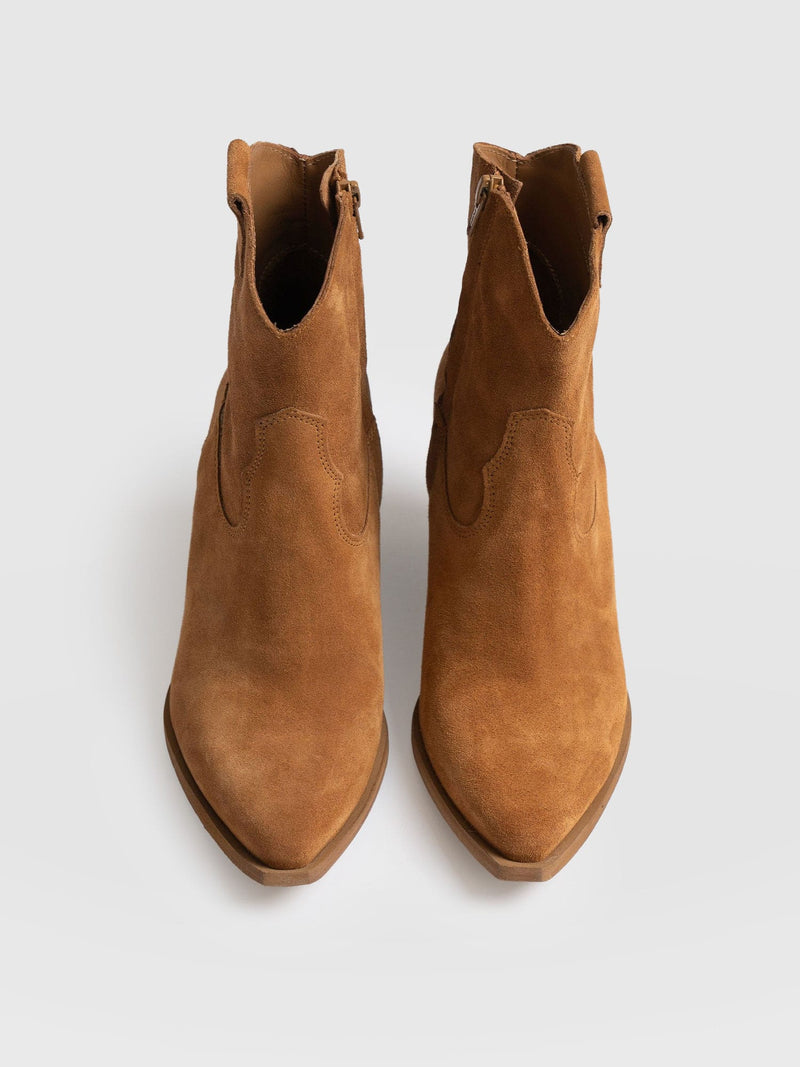 Dallas Mid Boot Tan - Women's Leather Boots | Saint + Sofia® USA