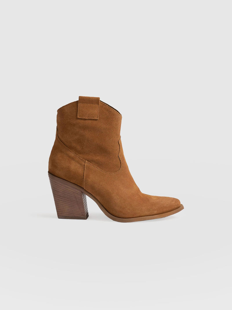 Dallas Mid Boot Tan - Women's Leather Boots | Saint + Sofia® USA