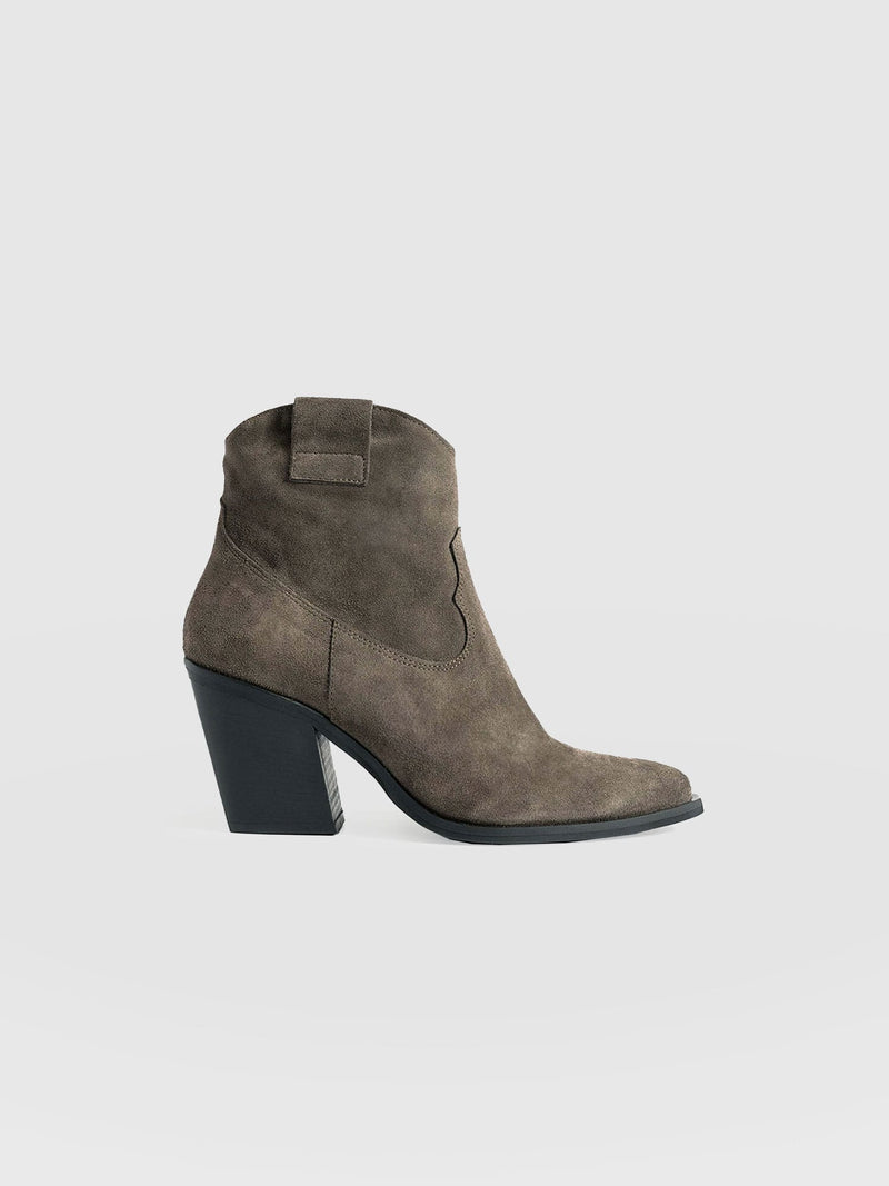 Dallas Mid Boot Taupe - Women's Leather Boots | Saint + Sofia® US