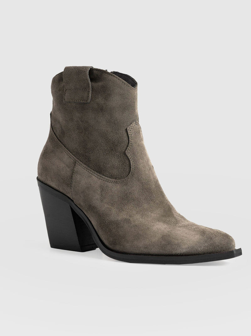 Dallas Mid Boot Taupe - Women's Leather Boots | Saint + Sofia® US