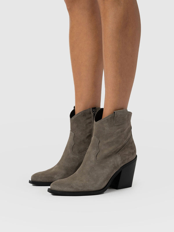 Dallas Mid Boot Taupe - Women's Leather Boots | Saint + Sofia® US