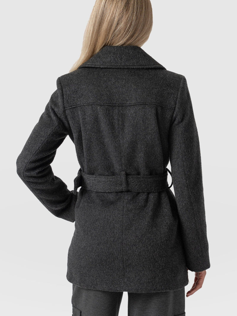 Daltrey Biker Coat - Charcoal - Women's Biker Coats | Saint + Sofia® US