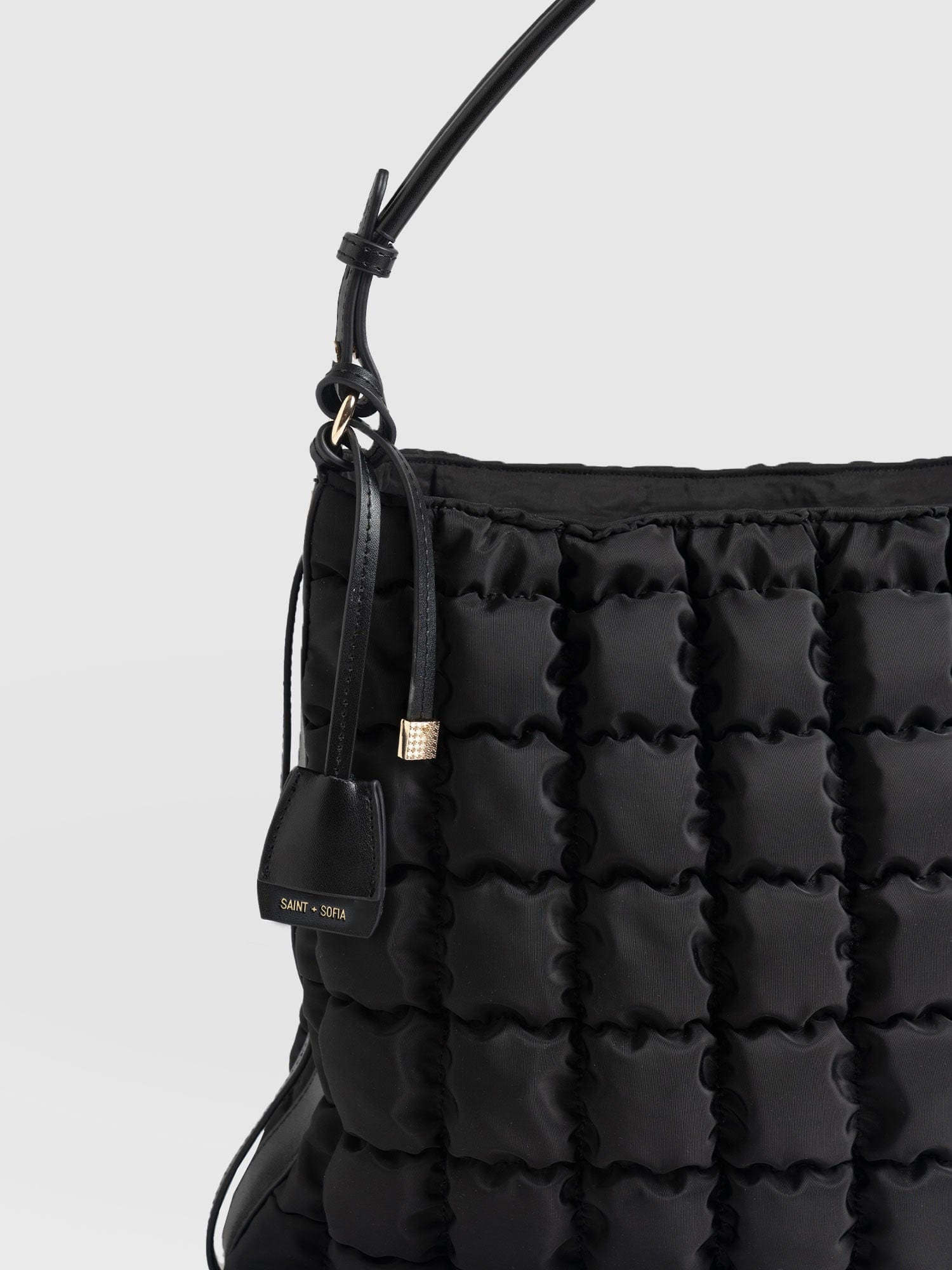 Darcey Puff Tote Bag Black - Women's Tote Bags | Saint + Sofia® USA