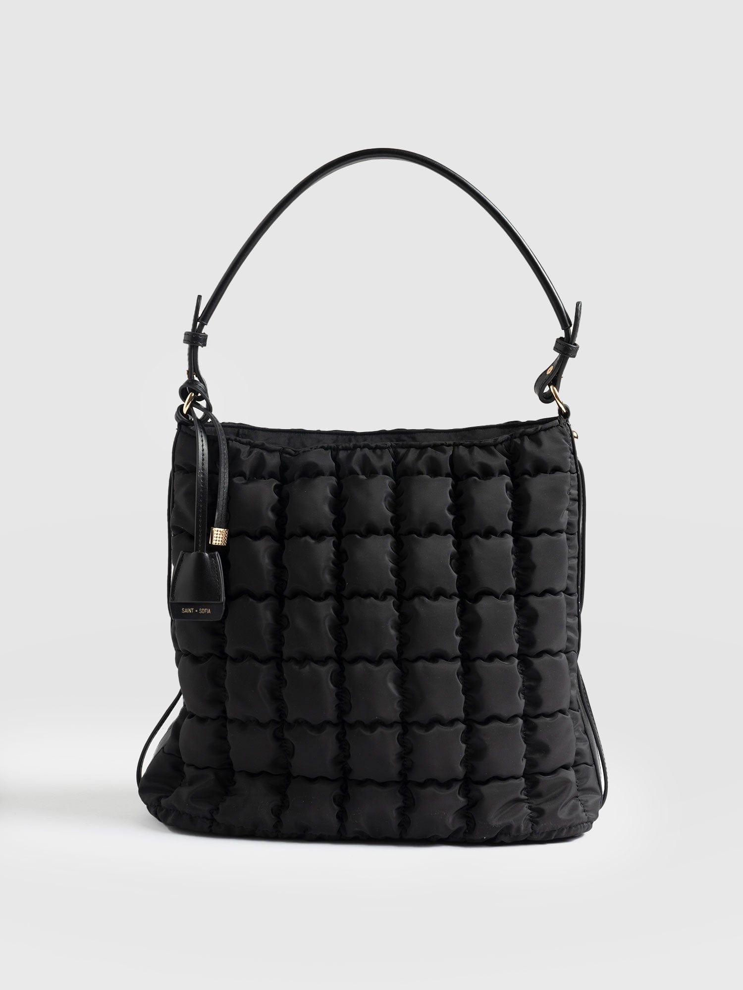 Darcey Puff Tote Bag Black - Women's Tote Bags | Saint + Sofia® USA