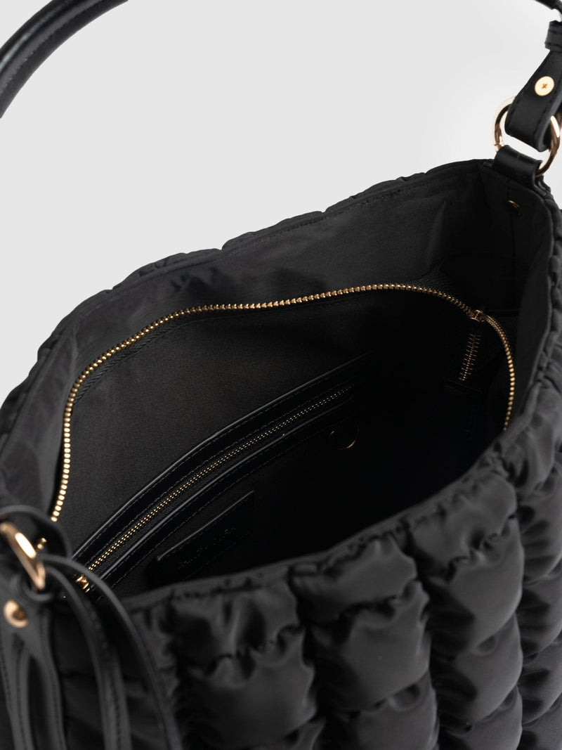 Darcey Puff Tote Bag Black - Women's Tote Bags | Saint + Sofia® USA