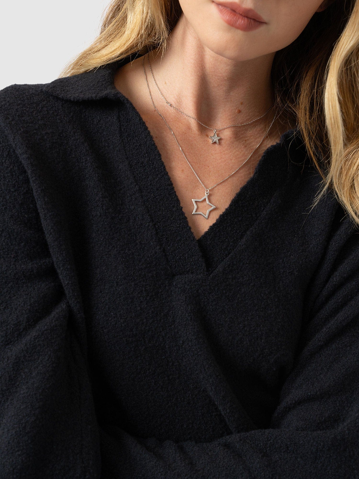 Delphi Polo Knit - Black - Women's T-shirts | Saint + Sofia® USA