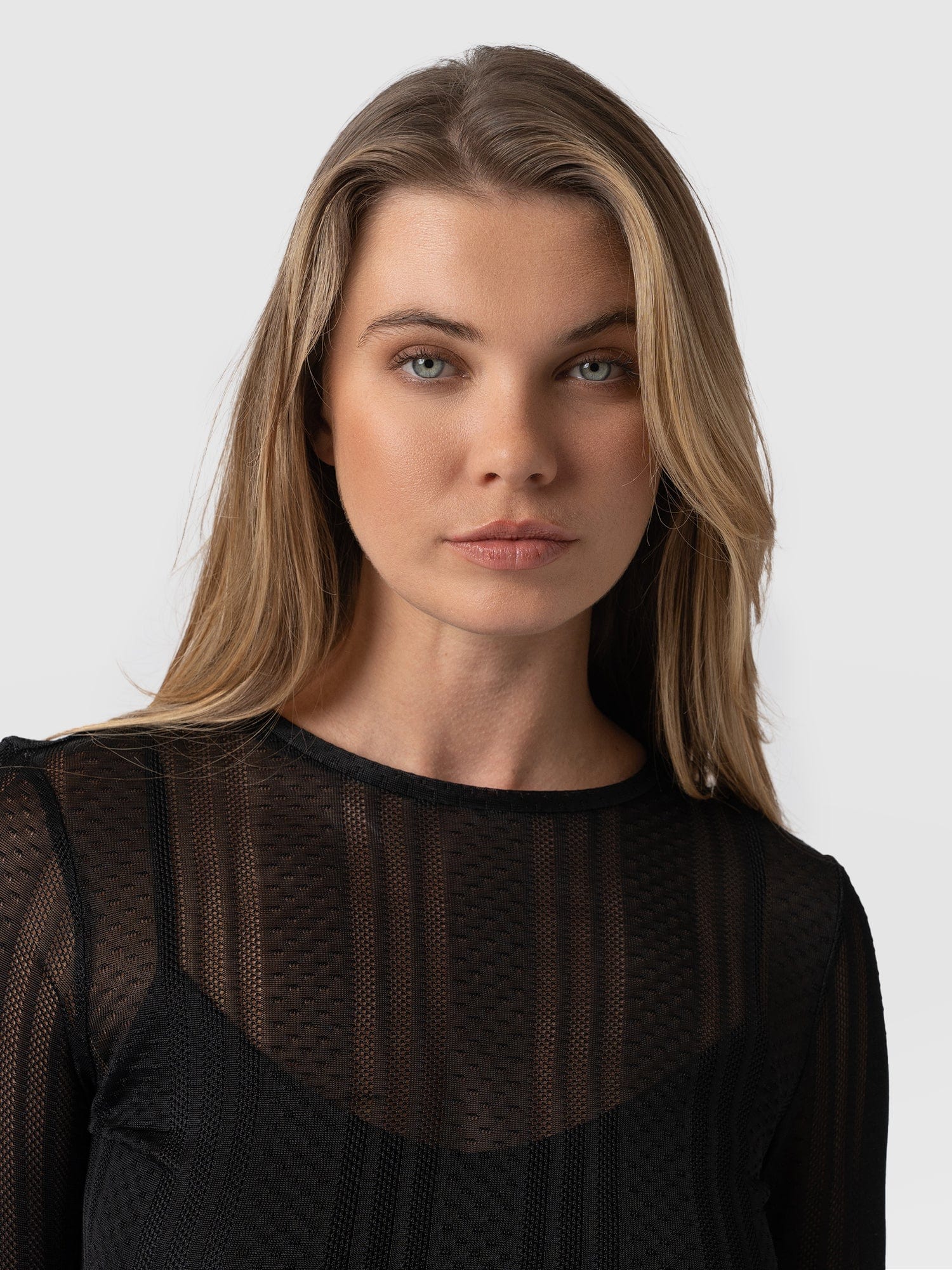 Demi Lace Long Sleeve Tee Black - Women's Tops | Saint + Sofia® US