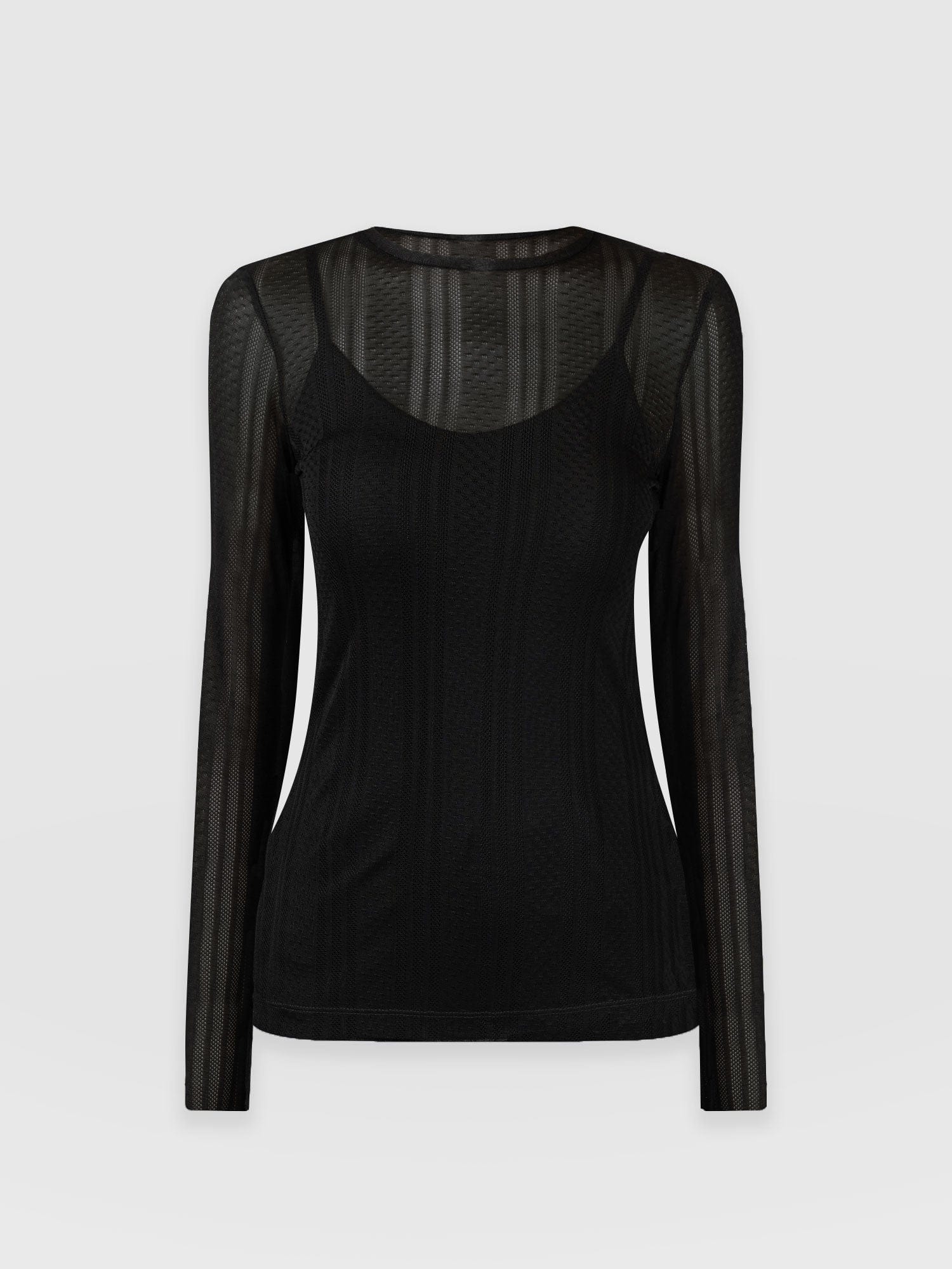 Demi Lace Long Sleeve Tee Black - Women's Tops | Saint + Sofia® US