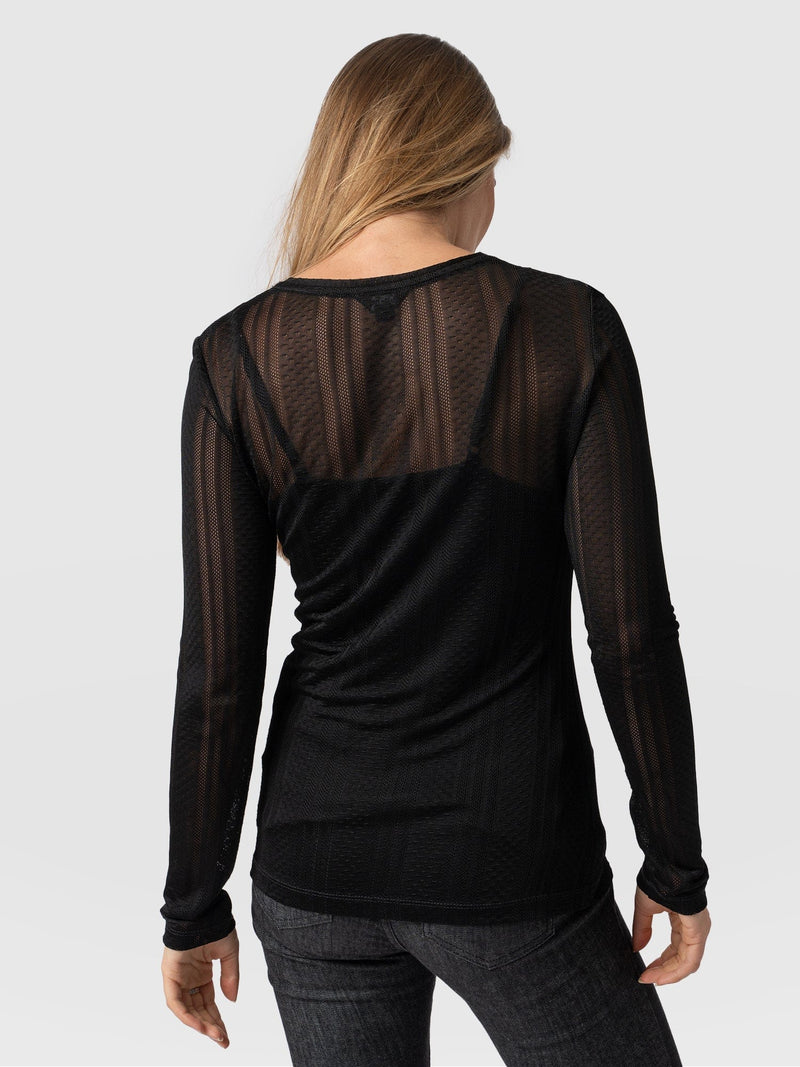 See Through Sleeves Top / V-neck Top / Mesh Sleeves Blouse / Top With See  Through Sleeves / Extravagant Blouse / Black Casual Top -  Canada