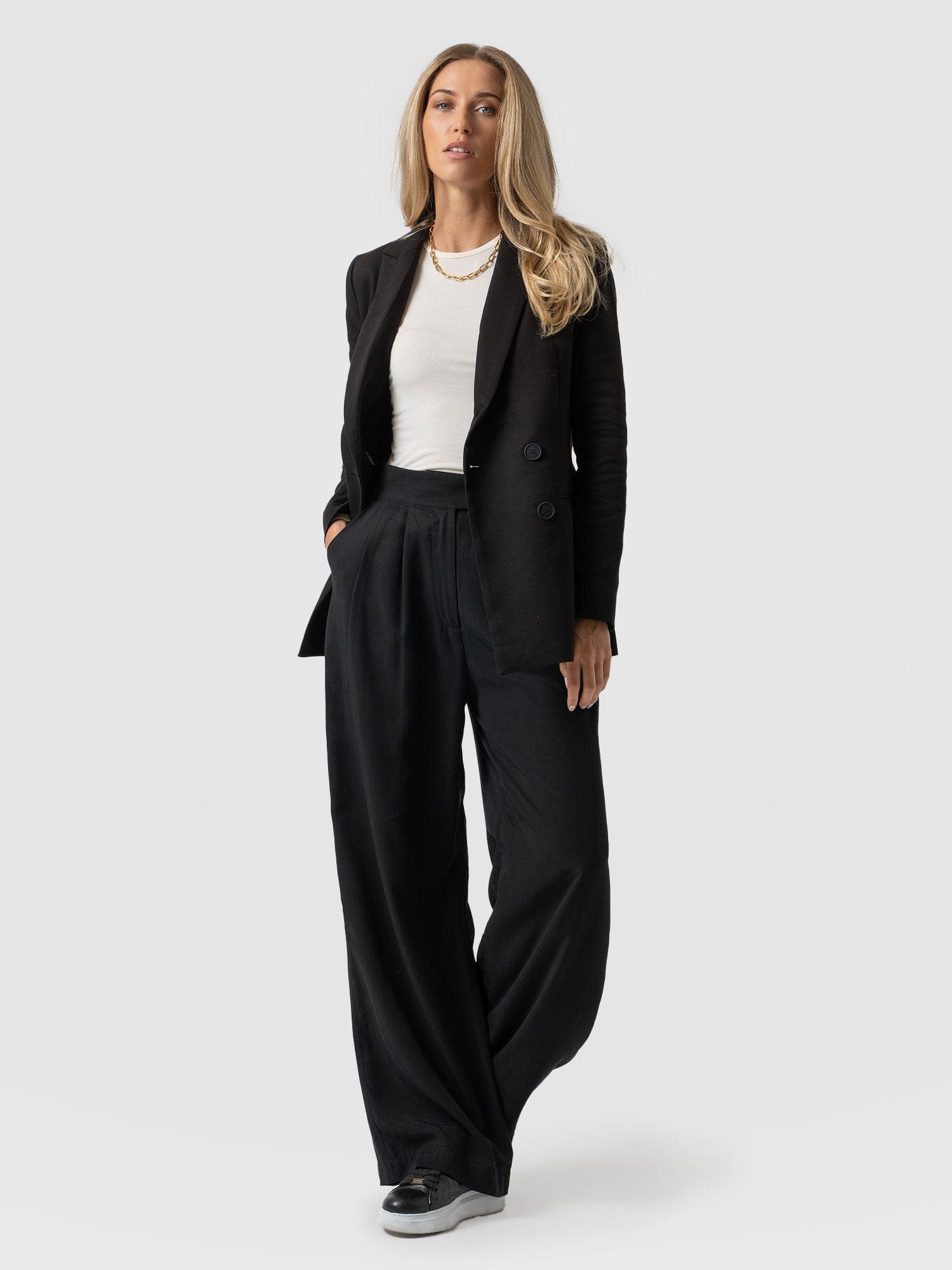 Demi Wide Leg Pant Black - Women's Wide Leg Pants | Saint + Sofia® USA