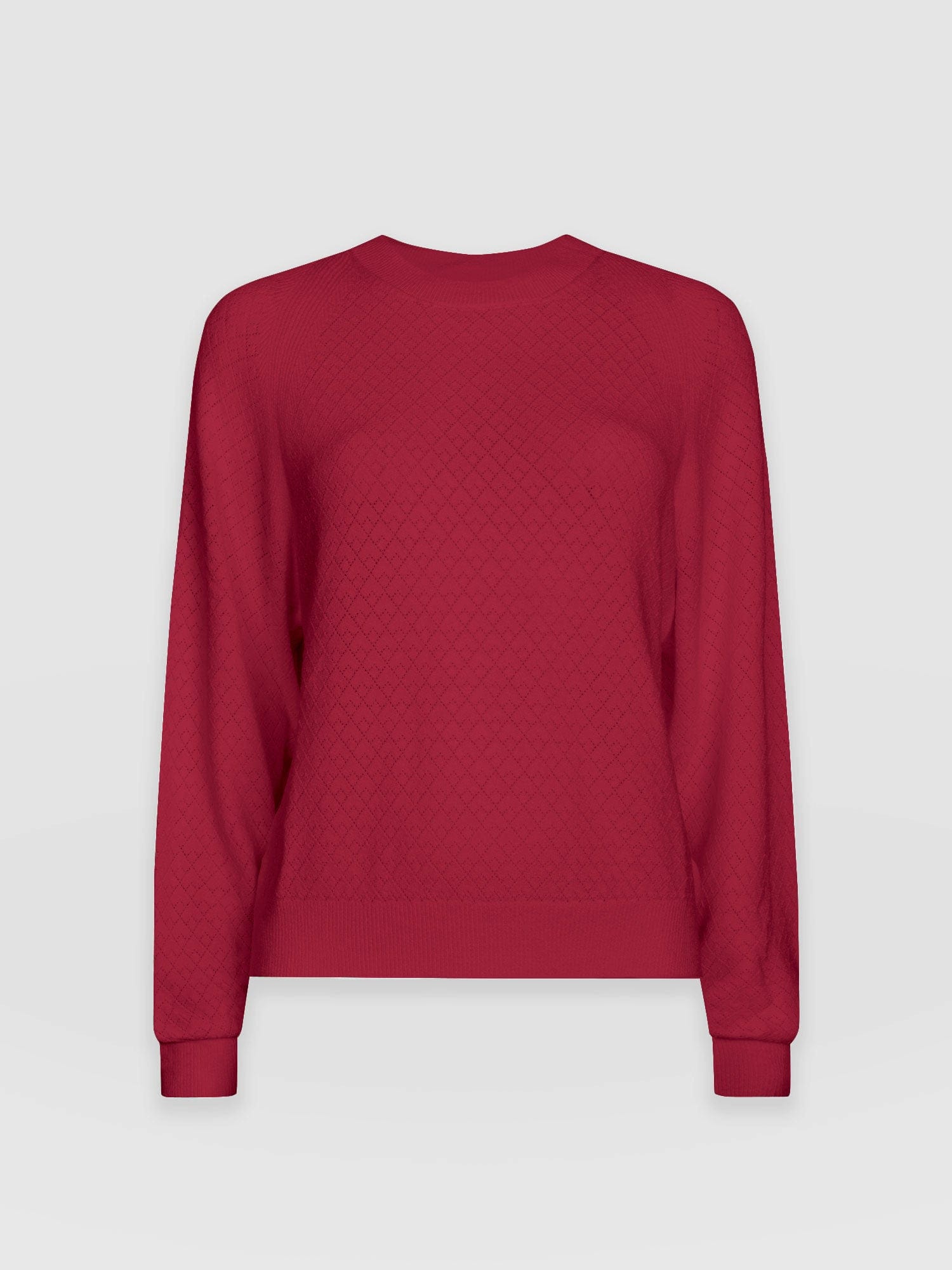 Diamond Knit Sweater Deep Pink - Women's Sweaters | Saint + Sofia® US