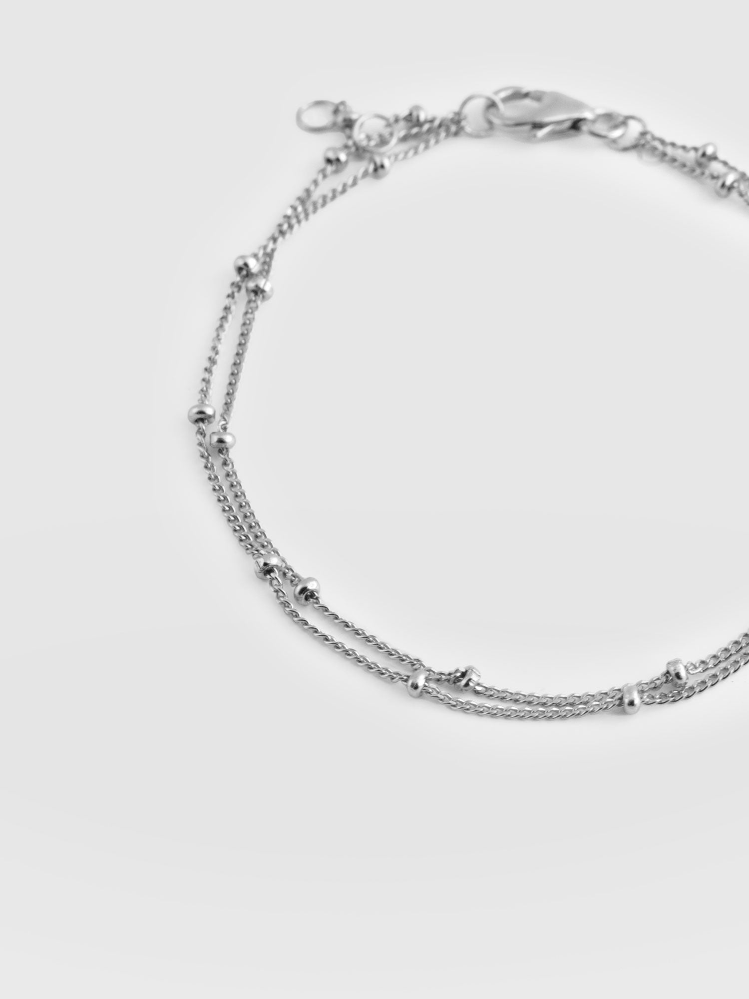 Double Ball Chain Bracelet Silver - Women's Jewellery | Saint + 