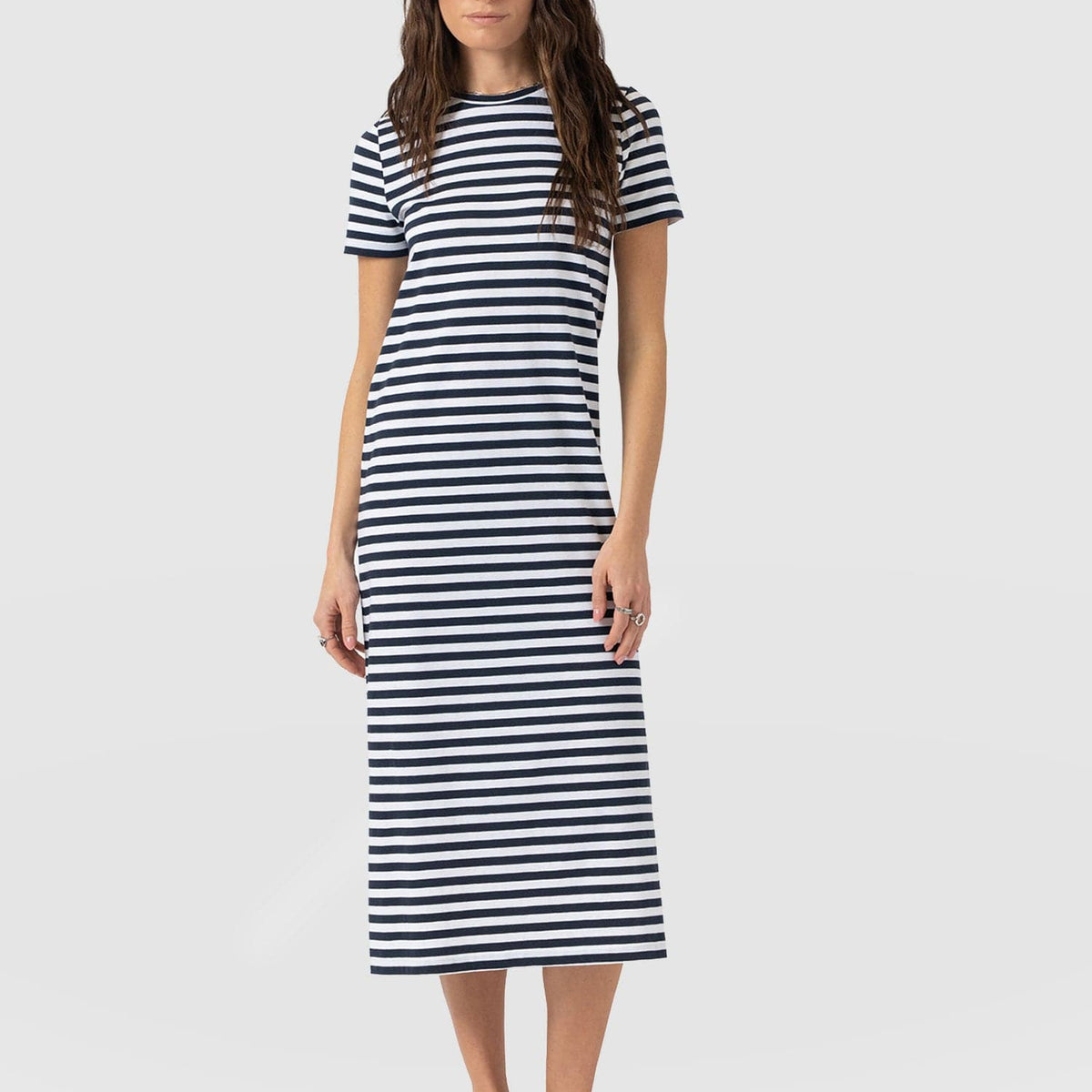 navy midi dresses for women Saint + Sofia | Women's Easy T | Dresses | Blue