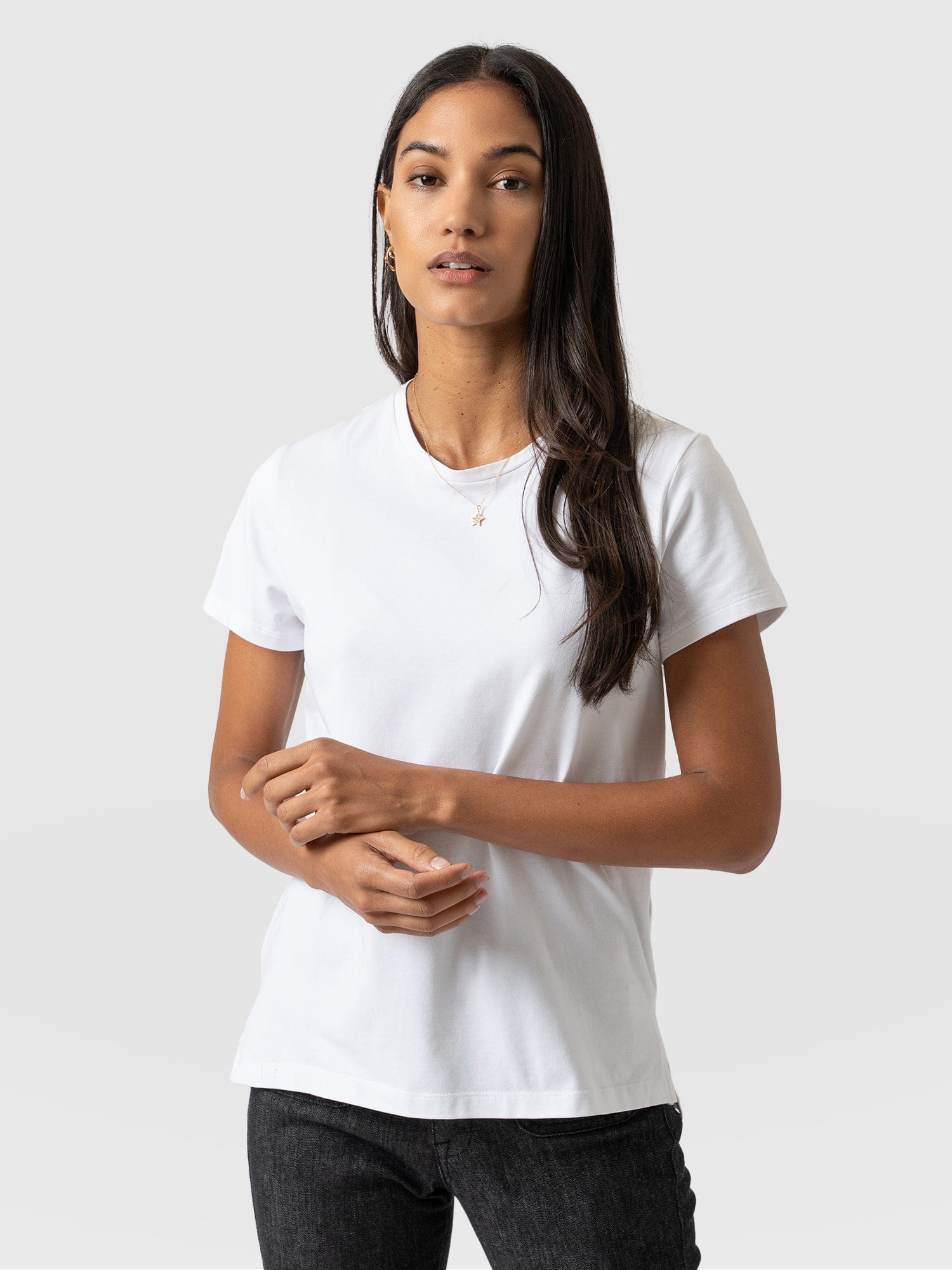 Easy Tee White - Women's T-Shirts | Saint + Sofia® USA