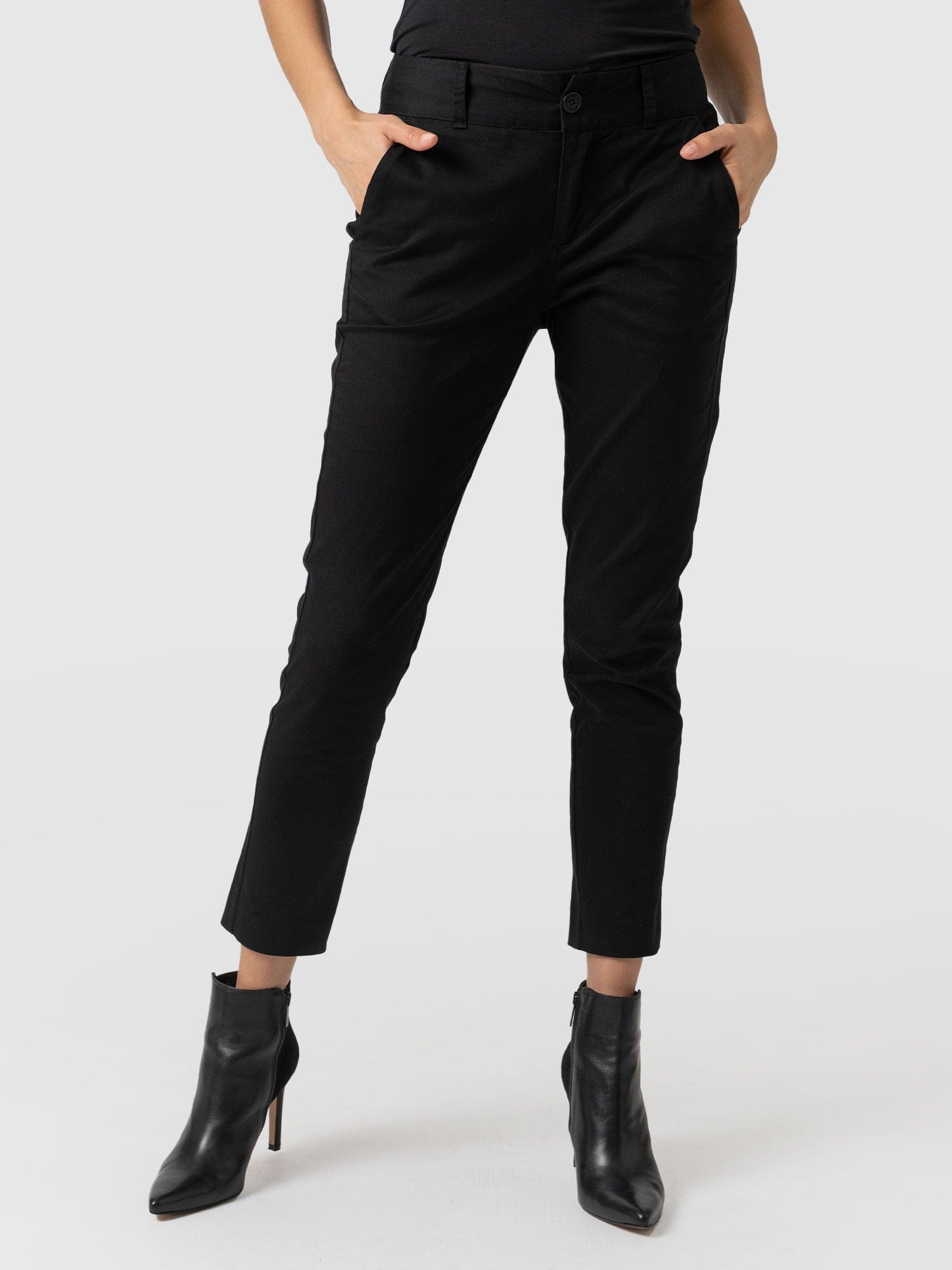 Eden Chino Black - Women's Pants | Saint + Sofia® USA