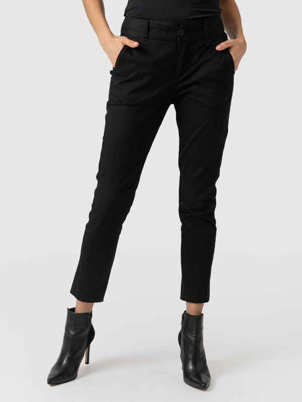Eden Chino Black - Women's Pants | Saint + Sofia® USA