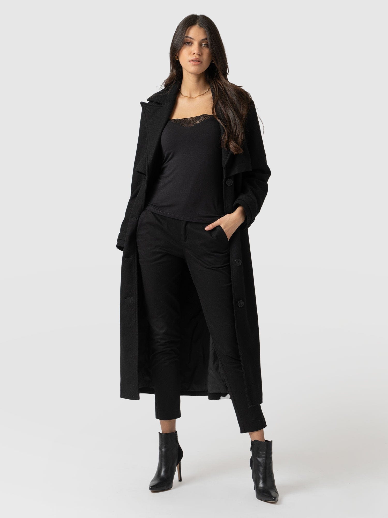 Eden Chino Black - Women's Pants | Saint + Sofia® USA