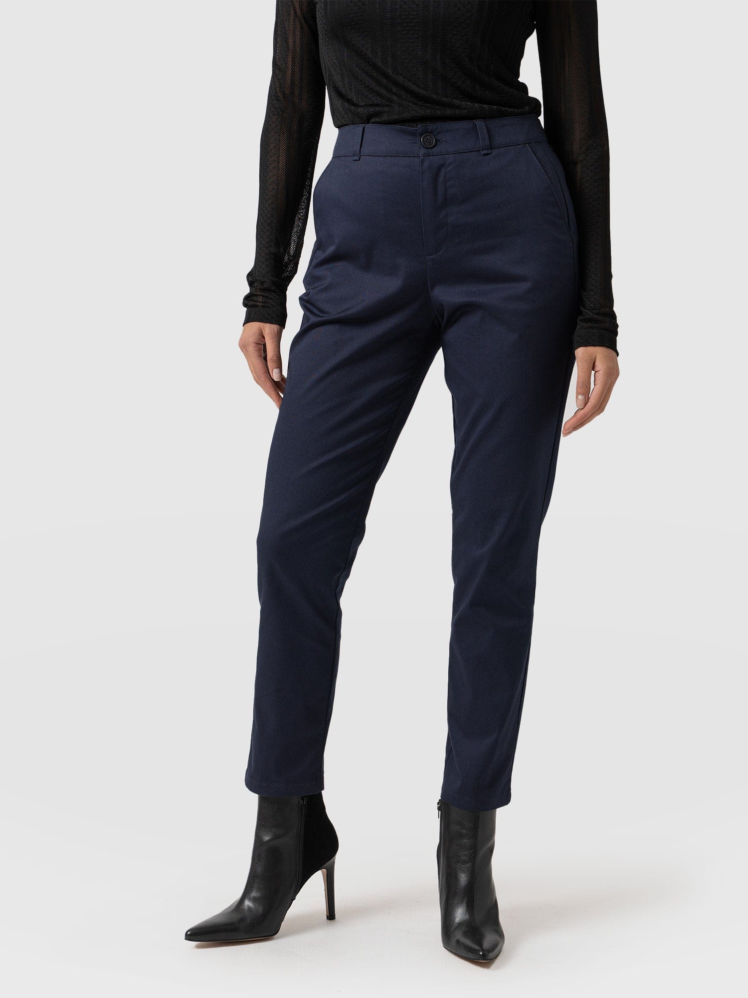 Eden Chino Navy - Women's Pants | Saint + Sofia® USA