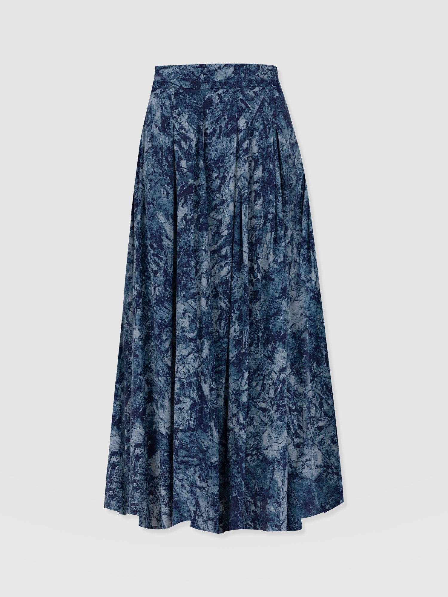 Eliza Pleated Skirt Blue Marble - Women's Skirts | Saint and Sofia® USA
