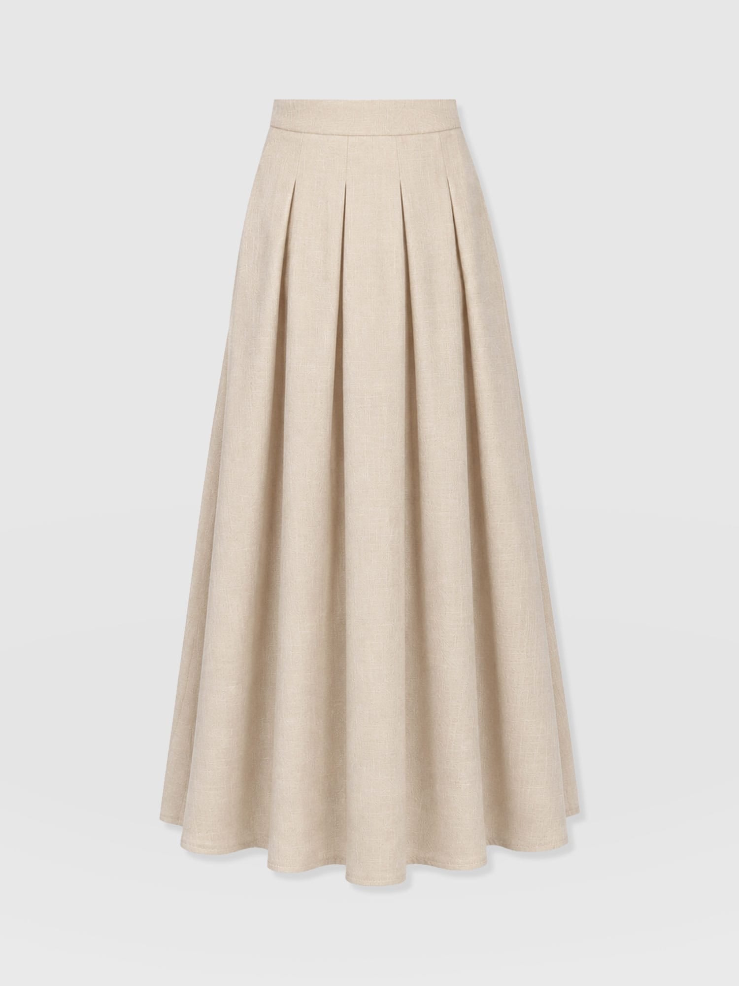 Eliza Pleated Skirt - Cream - Women's Skirts | Saint and Sofia® USA