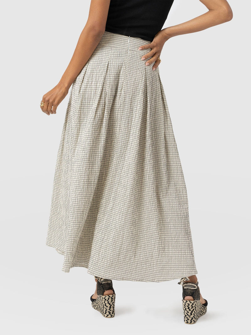 Eliza Pleated Skirt - Gingham - Women's Skirts | Saint + Sofia® USA