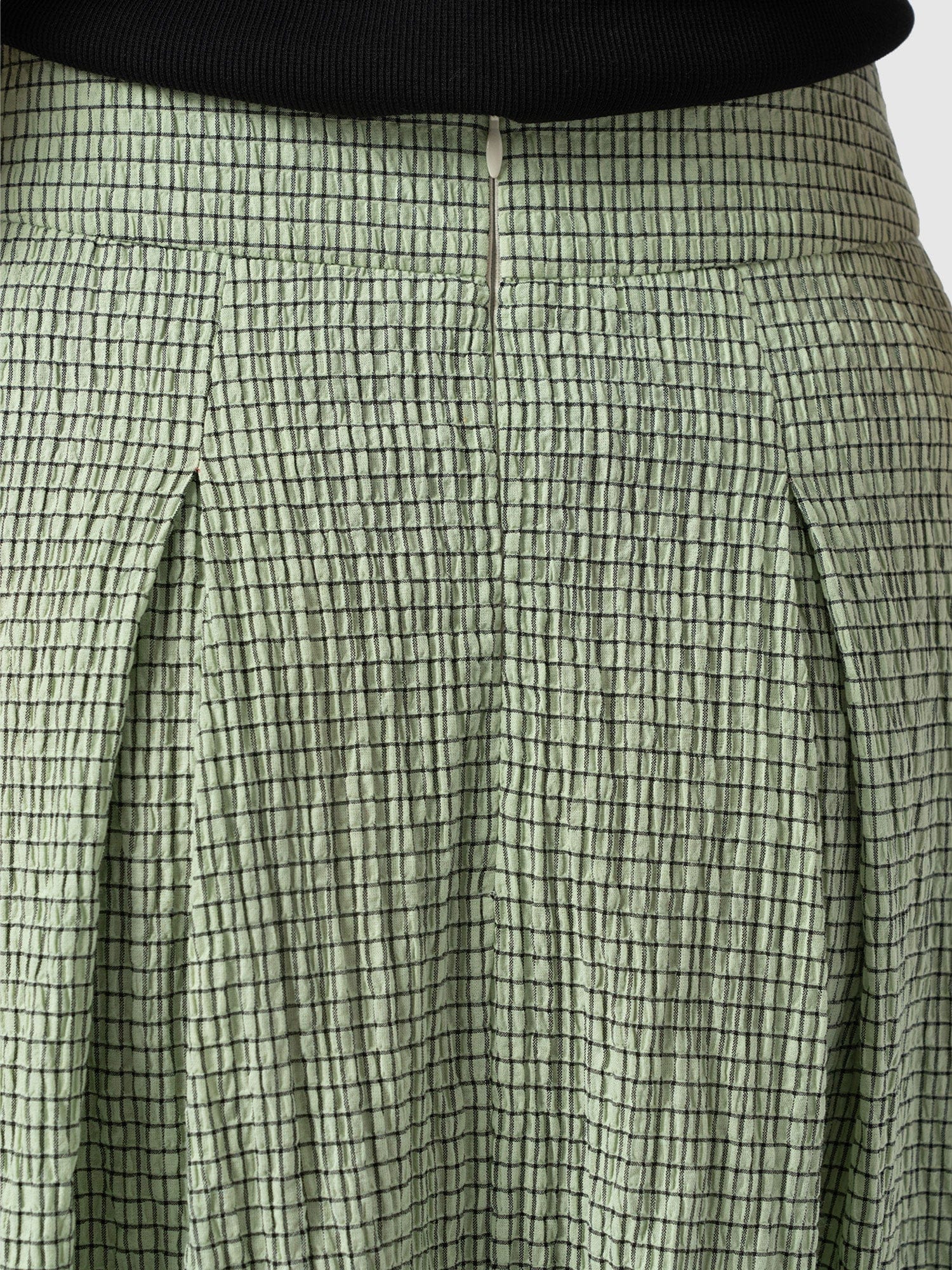 Eliza Pleated Skirt - Mint Gingham - Women's Skirts | Saint + Sofia® USA