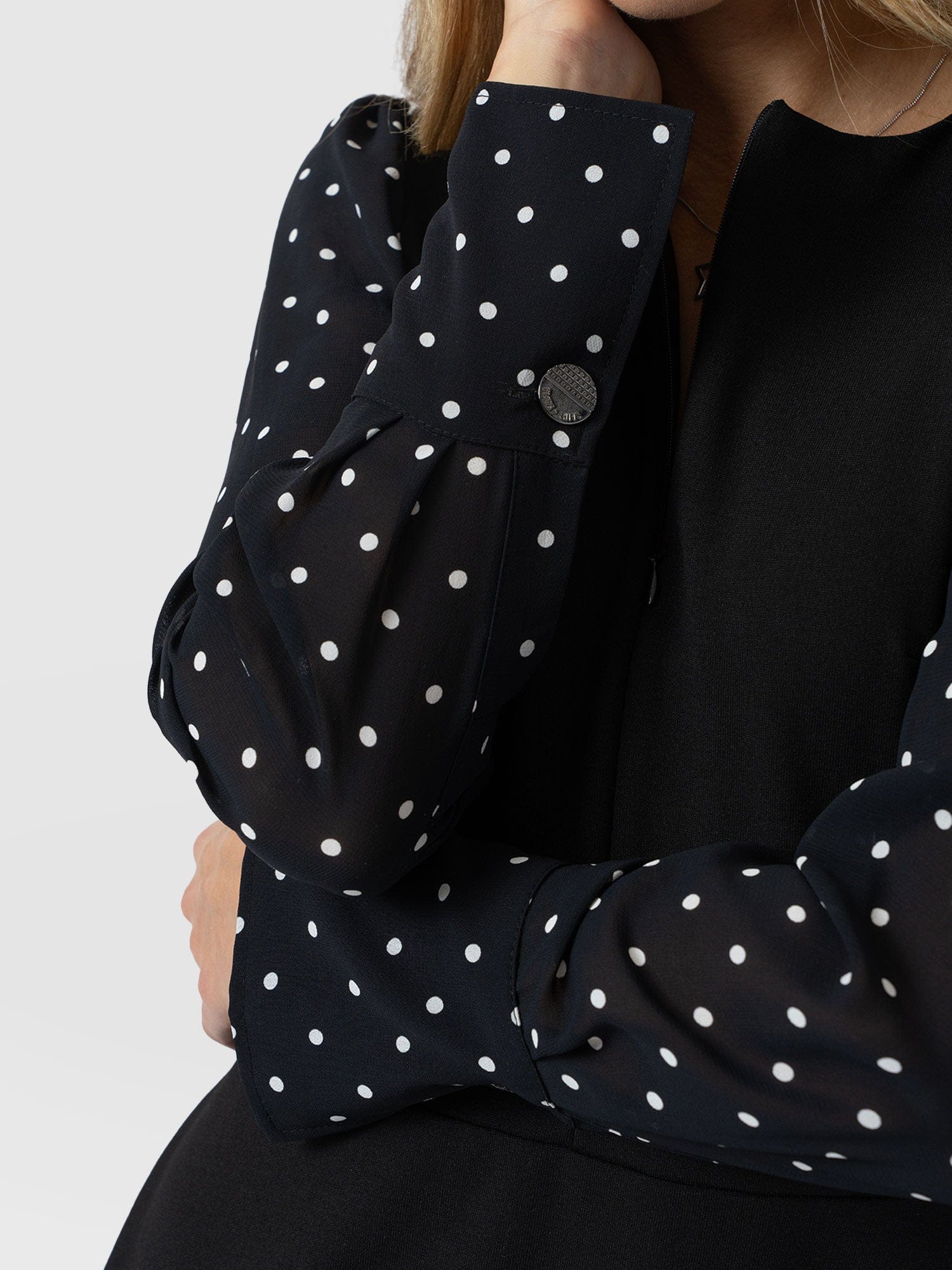 Ella Fit & Flare Dress - Black Polka Dot - Women's Dresses | Saint + Sofia® USA