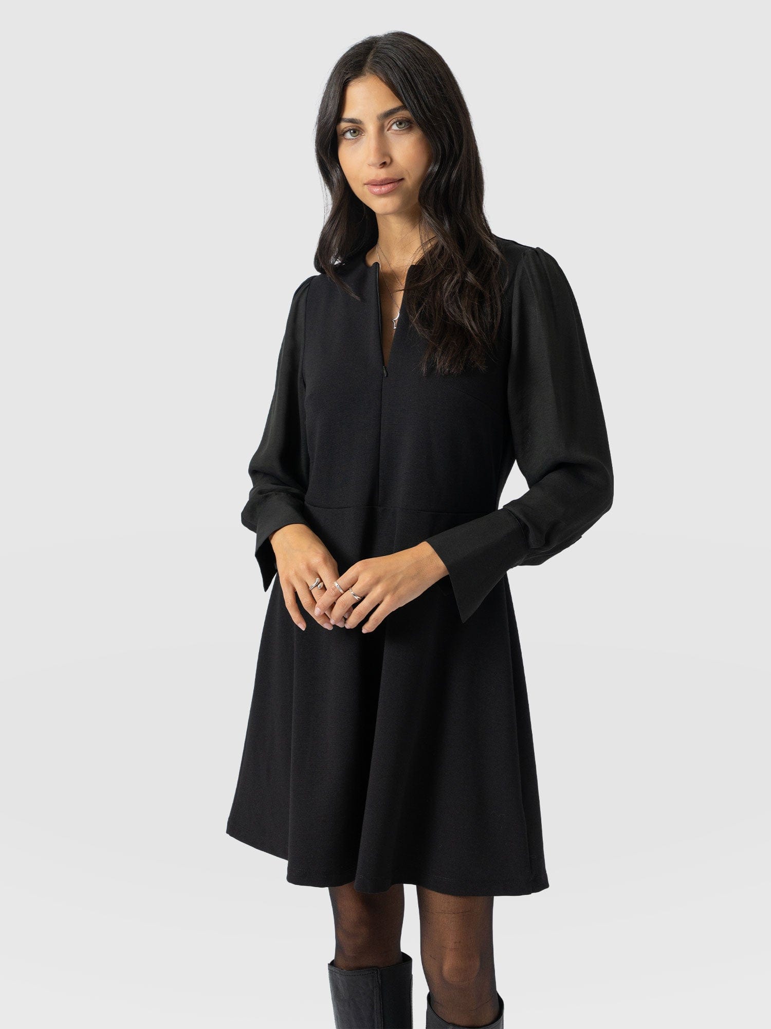 Ella Fit & Flare Dress - Black - Women's Dresses | Saint + Sofia® USA