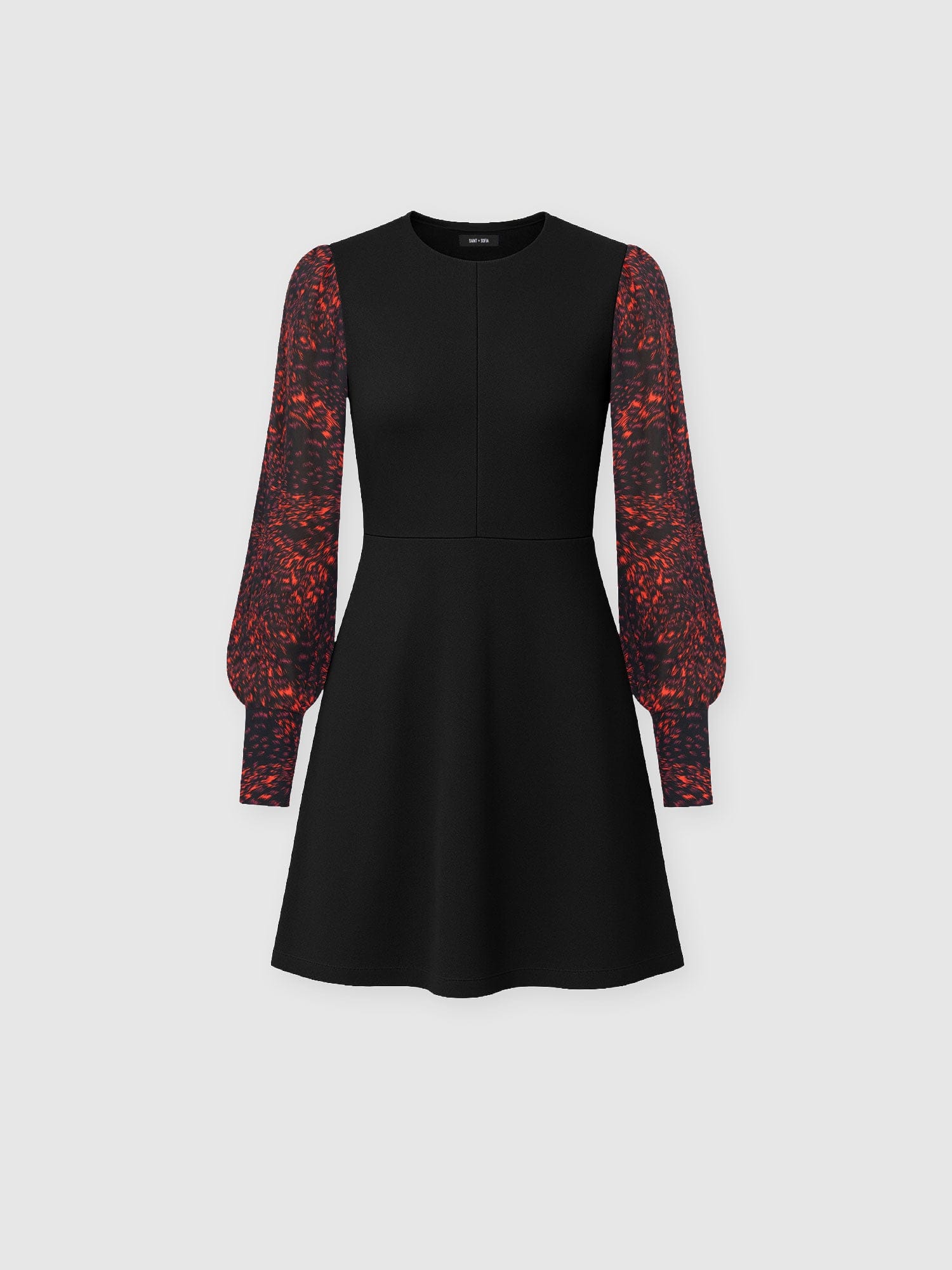 Ella Fit & Flare Dress - Red Fade Spot - Women's Dresses | Saint + Sofia® USA