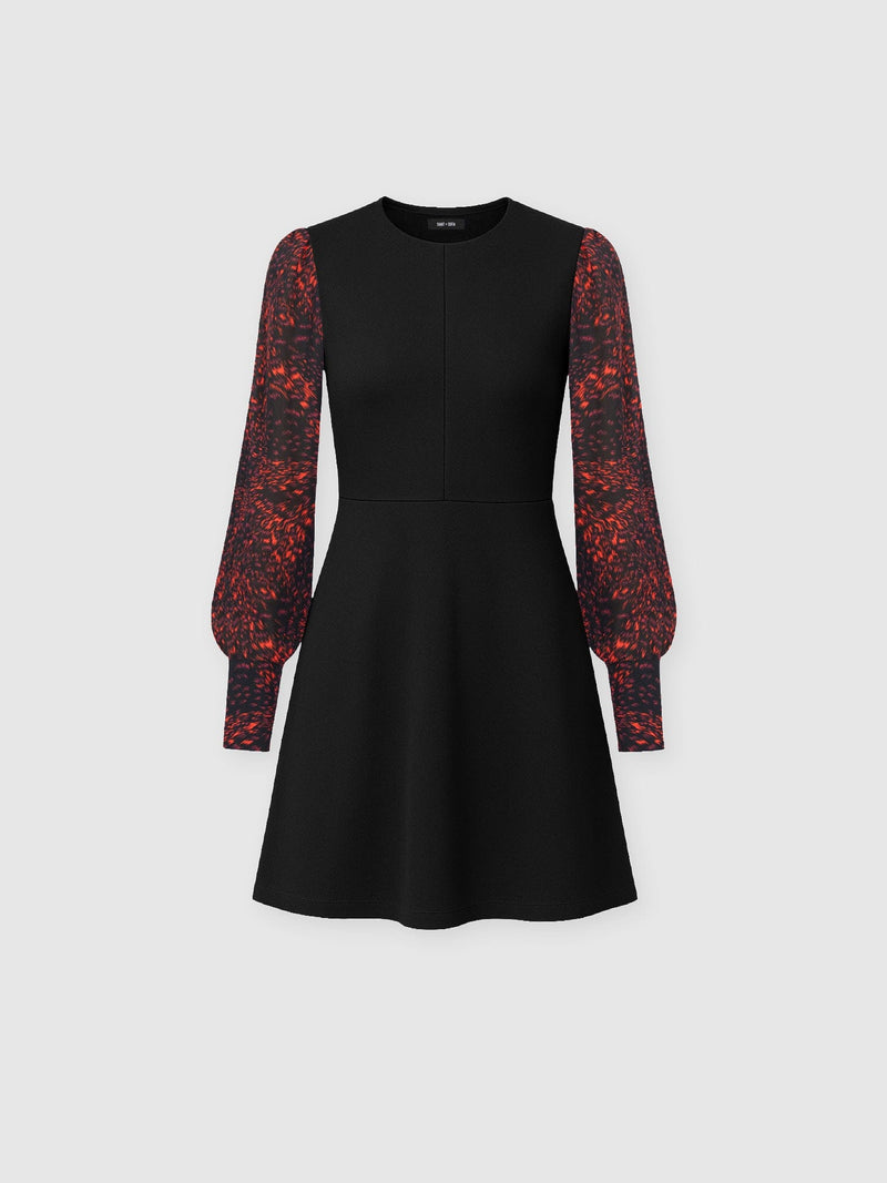 Ella Fit & Flare Dress - Red Fade Spot - Women's Dresses | Saint + Sofia® USA
