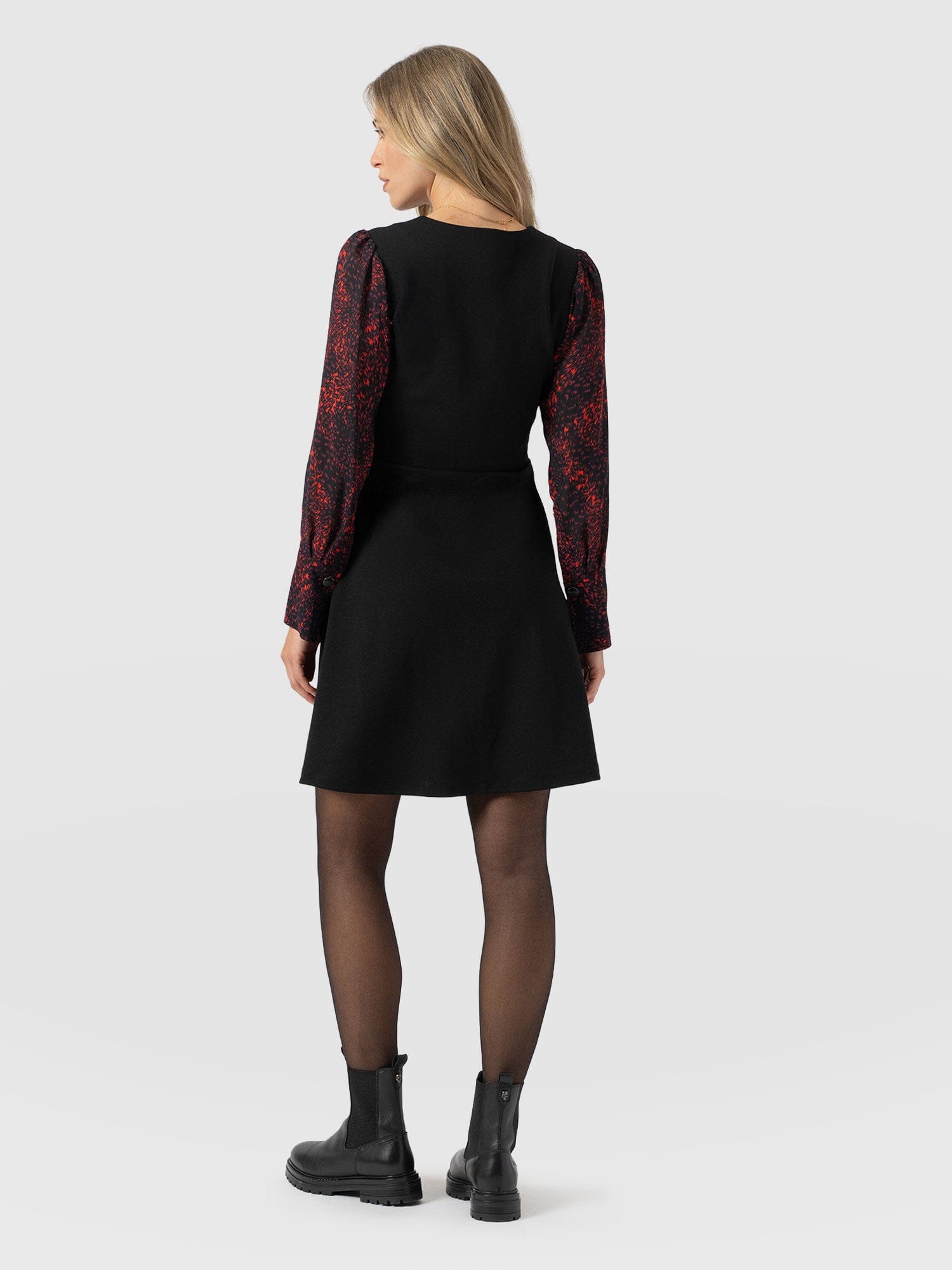 Ella Fit & Flare Dress - Red Fade Spot - Women's Dresses | Saint + Sofia® USA