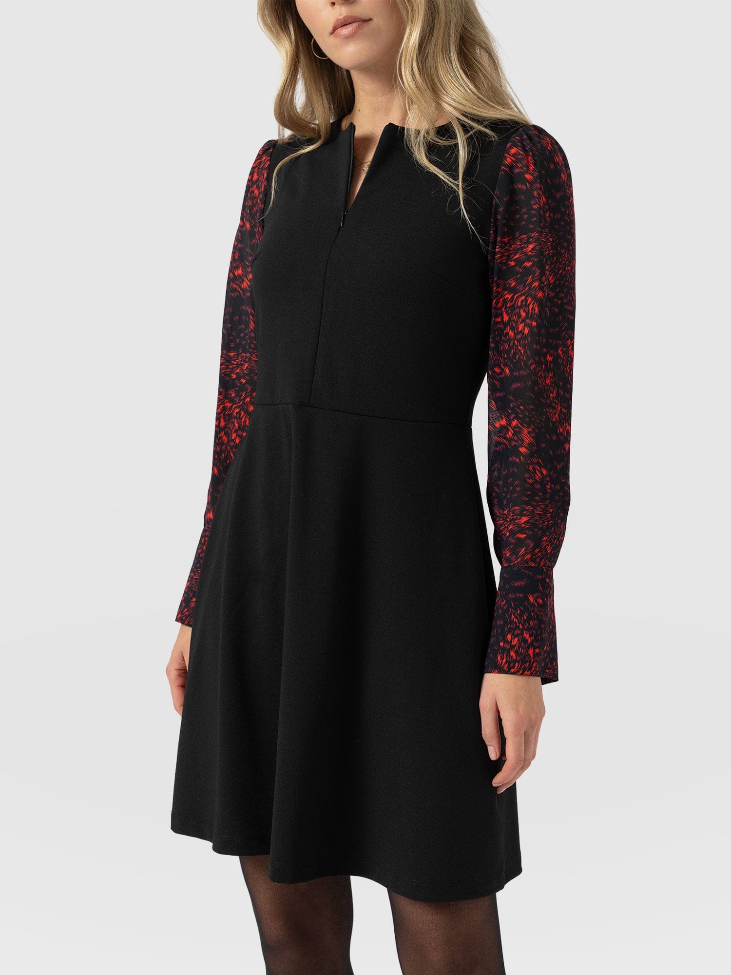 Ella Fit & Flare Dress - Red Fade Spot - Women's Dresses | Saint + Sofia® USA