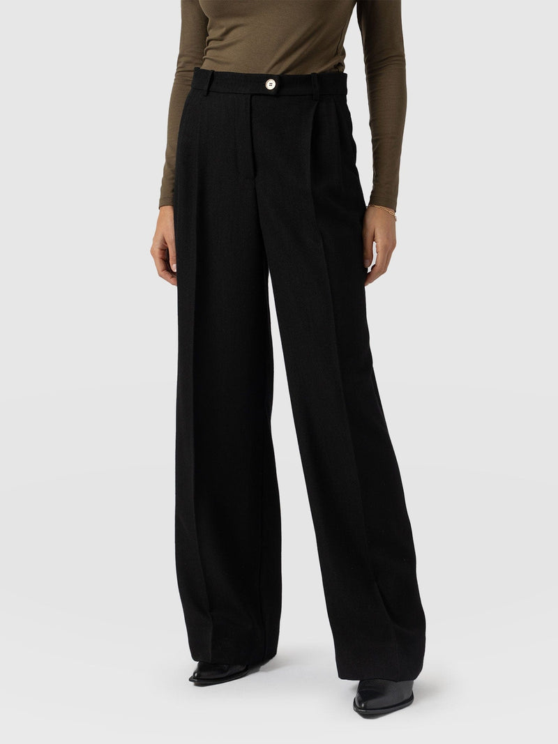 Emery Wide Leg Pant - Black