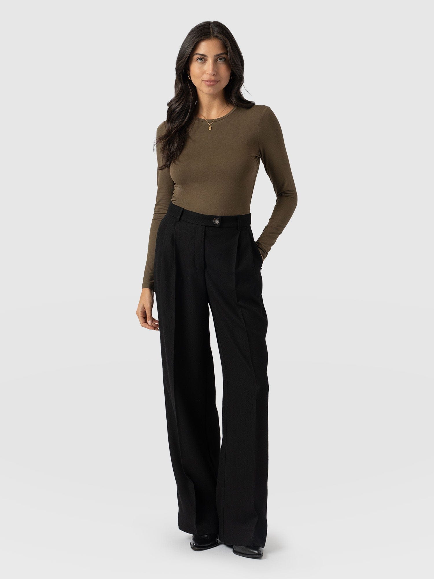 Emery Wide Leg Pant Black - Women's Pants | Saint + Sofia® US