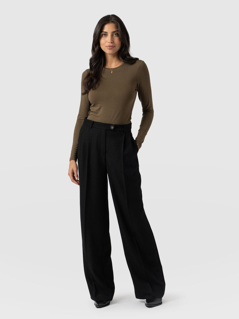 Emery Wide Leg Pant Black - Women's Pants | Saint + Sofia® US