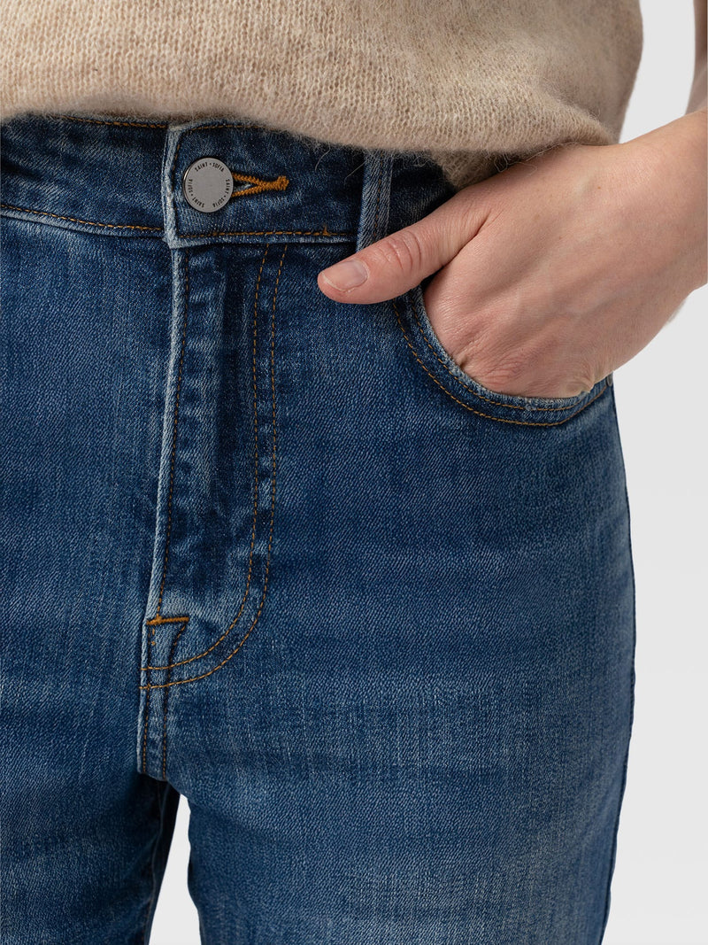 Emma Straight Leg Jeans Mid Blue - Women's Jeans | Saint + Sofia® US
