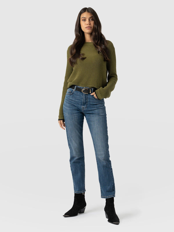 Emma Straight Leg Jeans Mid Blue - Women's Jeans | Saint + Sofia® US