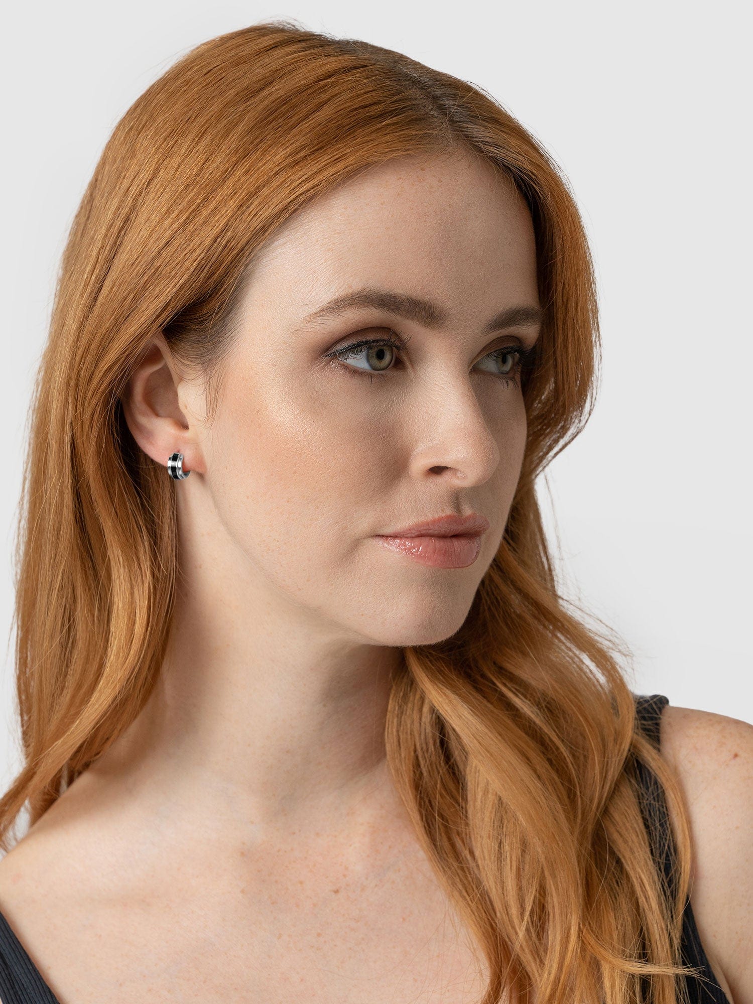 Enamel Stripe Charm Necklace Gold and Black - Women's Jewellery | Saint + Sofia® UK