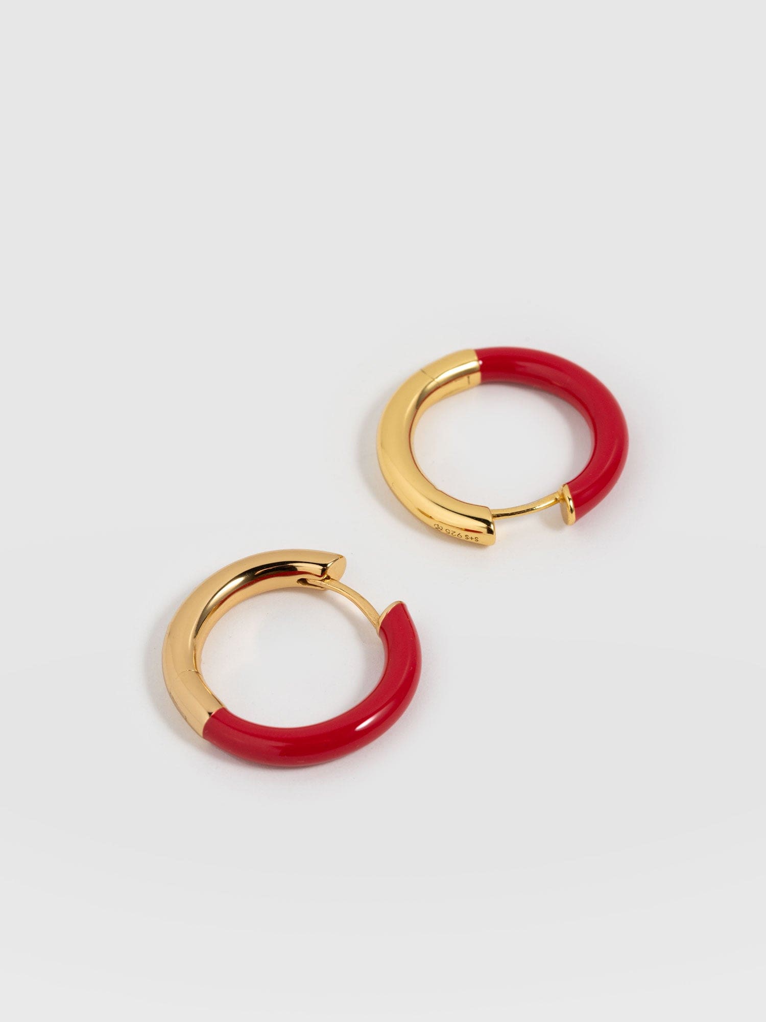 Carnelian arch half moon hoop earrings // 14k gold fill or sterling silver  — Rach B Jewelry