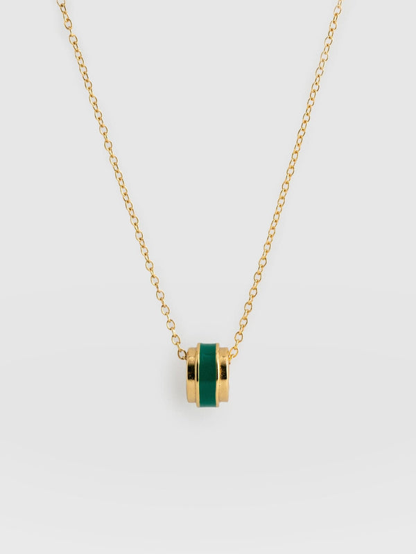 Enamel Stripe Charm Necklace Gold - Women's Jewellery | Saint + Sofia® USA