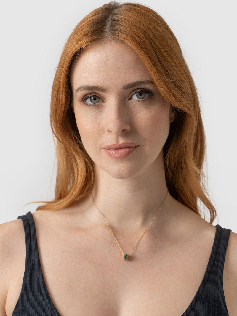 Enamel Stripe Charm Necklace Gold - Women's Jewellery | Saint + Sofia® USA