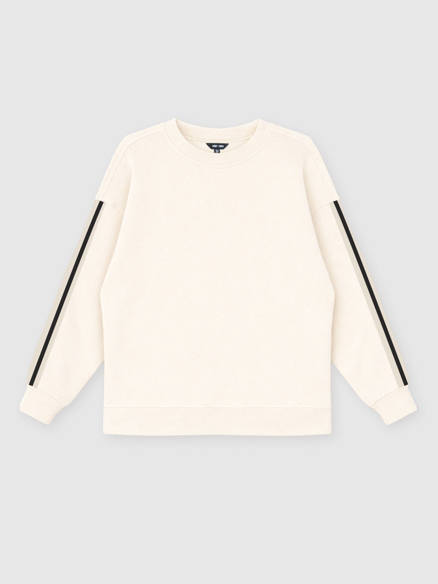 Ennis Sweatshirt - Cream - Black Stripe - Women's Sweaters | Saint + Sofia® USA