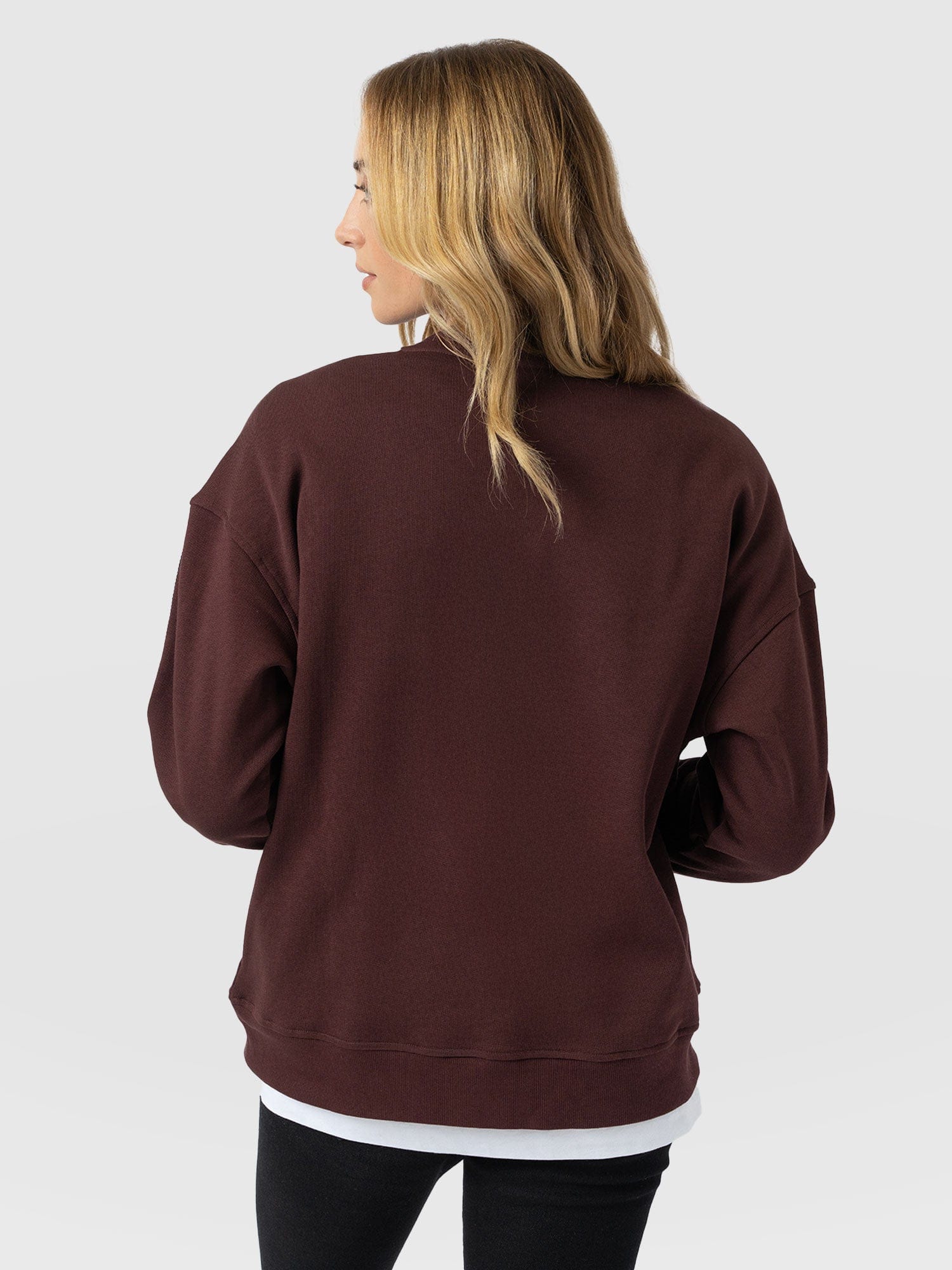 Ennis Sweatshirt - Maroon - Leopard - Women's Sweaters | Saint + Sofia® USA