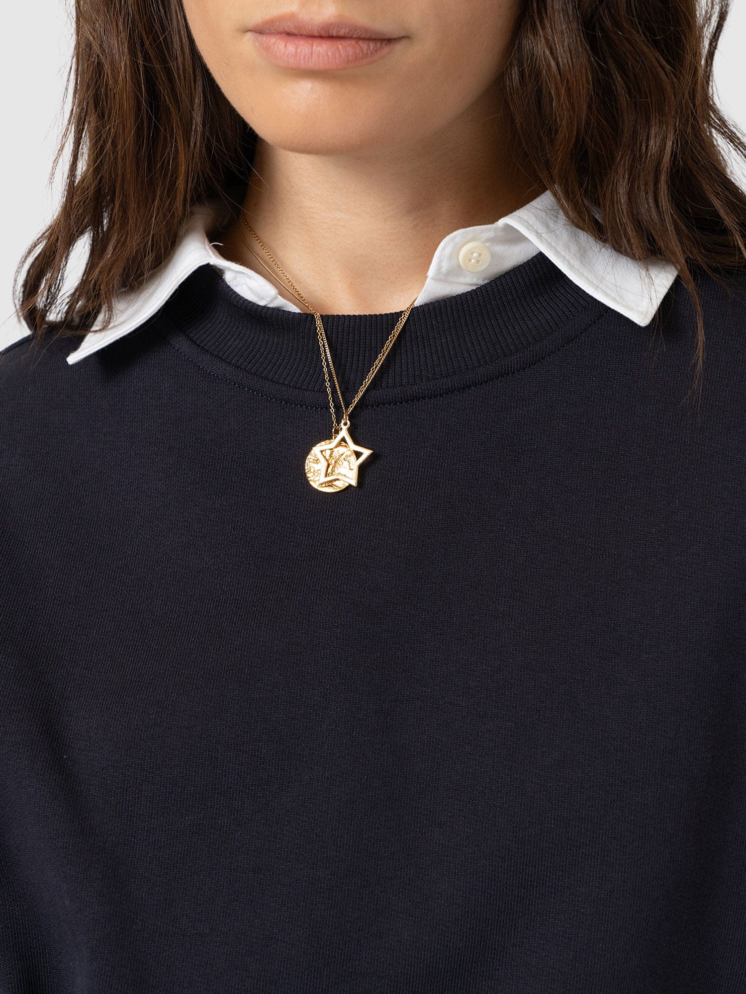Victory Sweatshirt - Navy - Red Stripe - Women's Sweaters | Saint + Sofia® USA