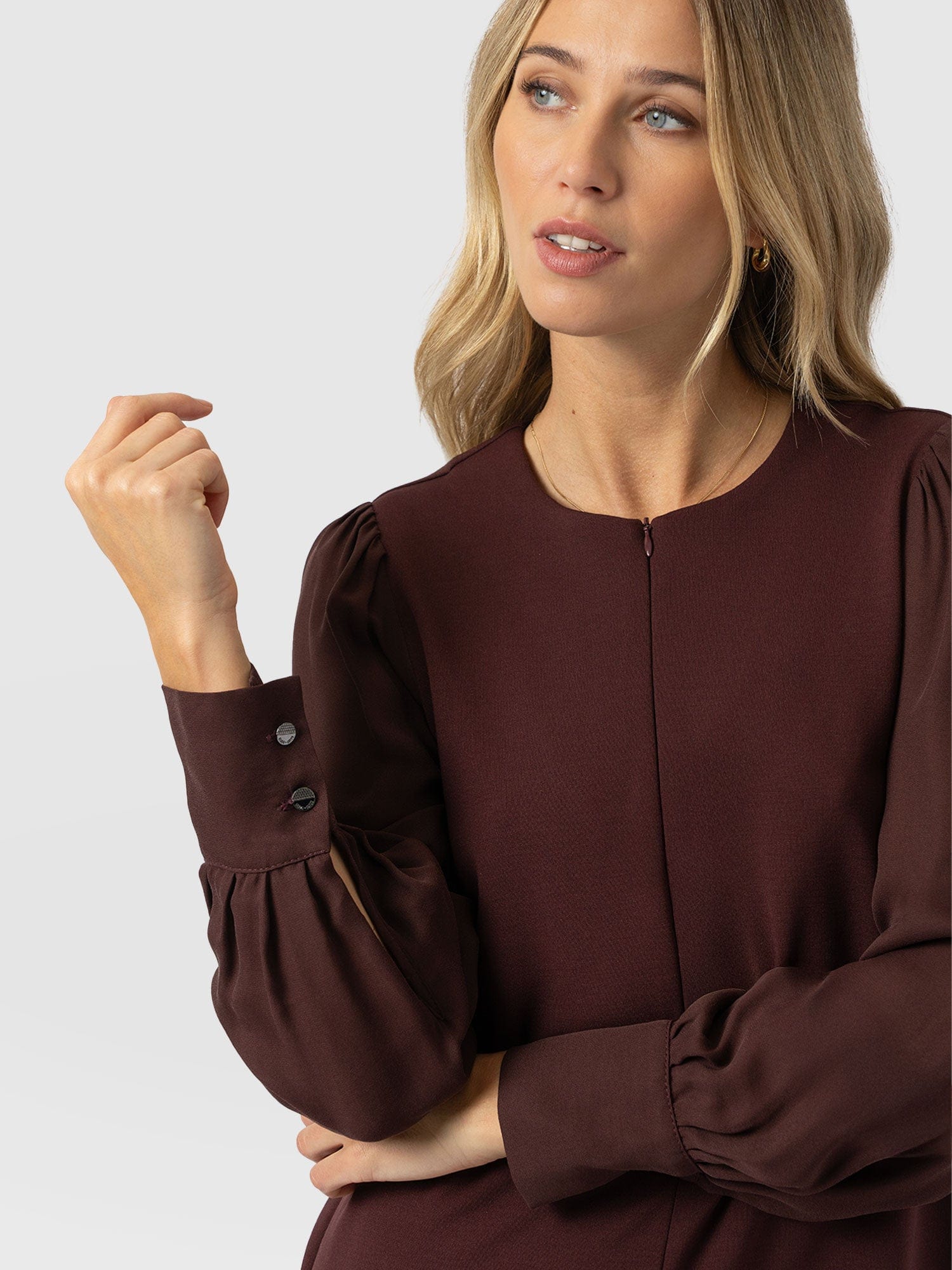 Esme Zip Up Dress Maroon - Women's Dresses | Saint + Sofia® US