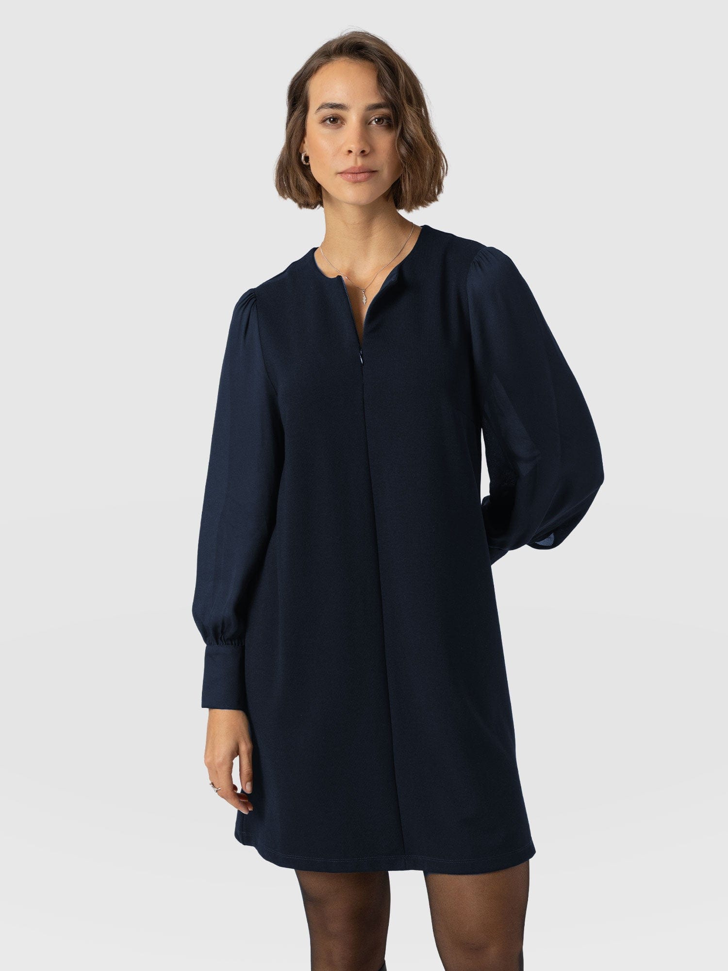 Esme Zip Up Dress Navy - Women's Dresses | Saint + Sofia® US