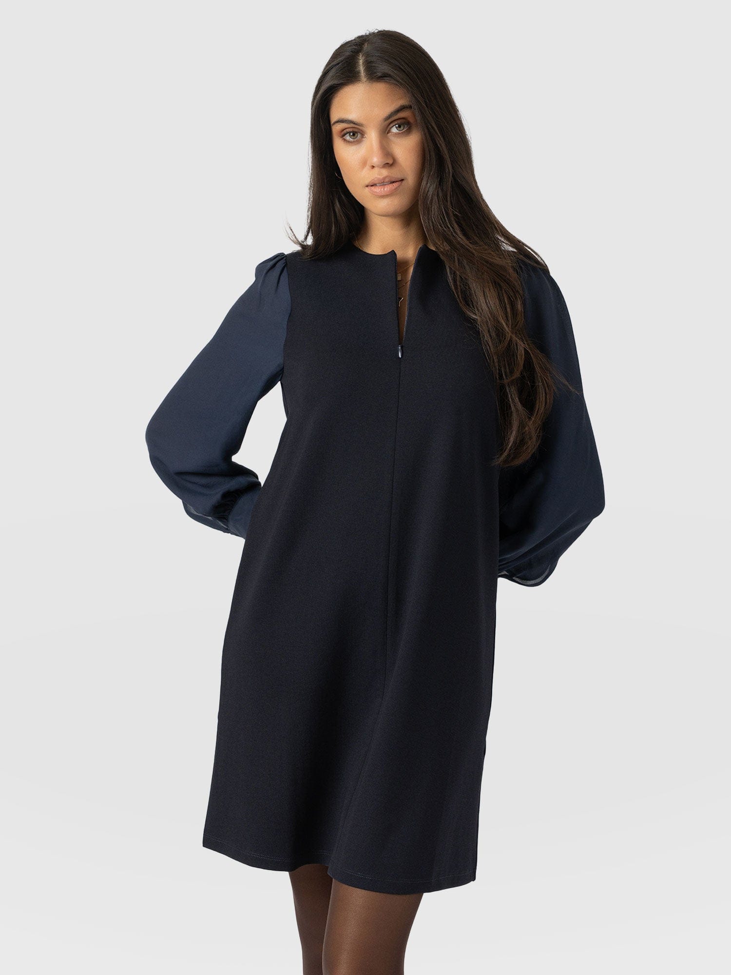 Esme Zip Up Dress Navy - Women's Dresses | Saint + Sofia® US
