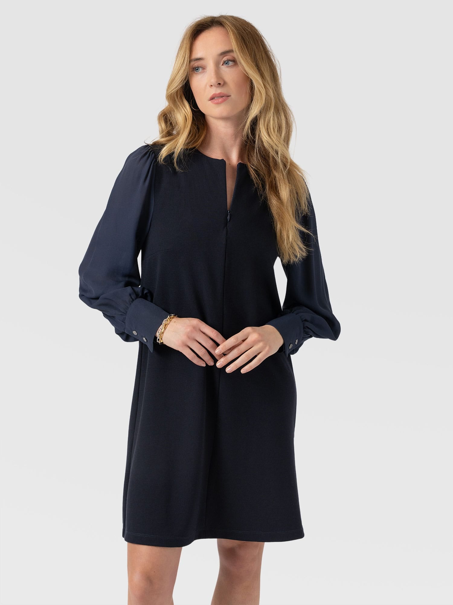 Esme Zip Up Dress Navy - Women's Dresses | Saint + Sofia® US