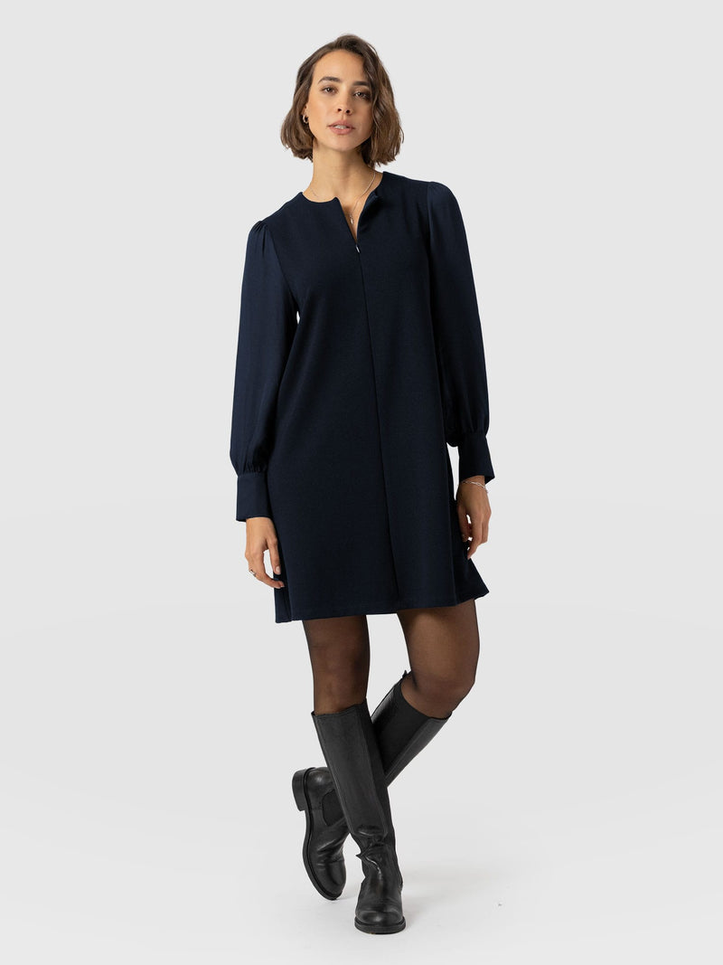 Esme Zip Up Dress Navy - Women's Dresses | Saint + Sofia® US